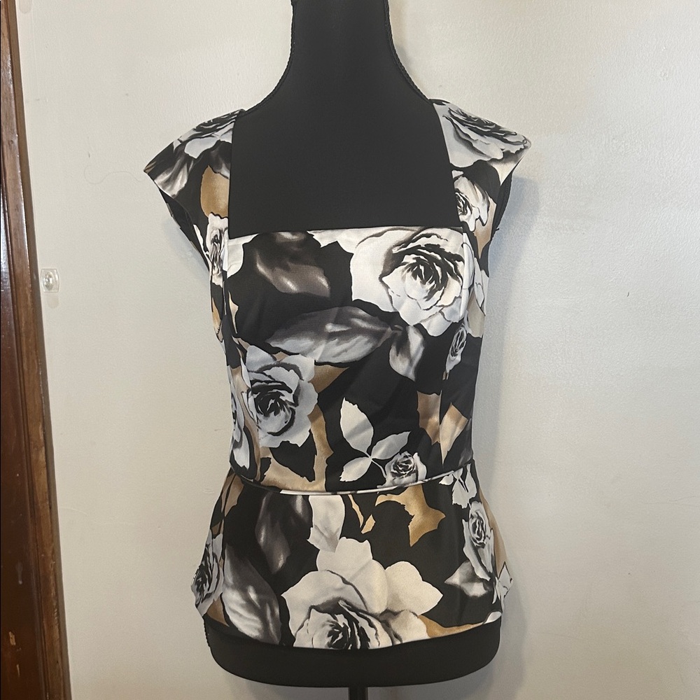 White House Black Market Black Sleeveless Top